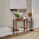 image 2 of URBNLIVING 2 Tier Wooden Console Table Narrow Hallway Storage Unit | Multi | Rustic Brown | 1