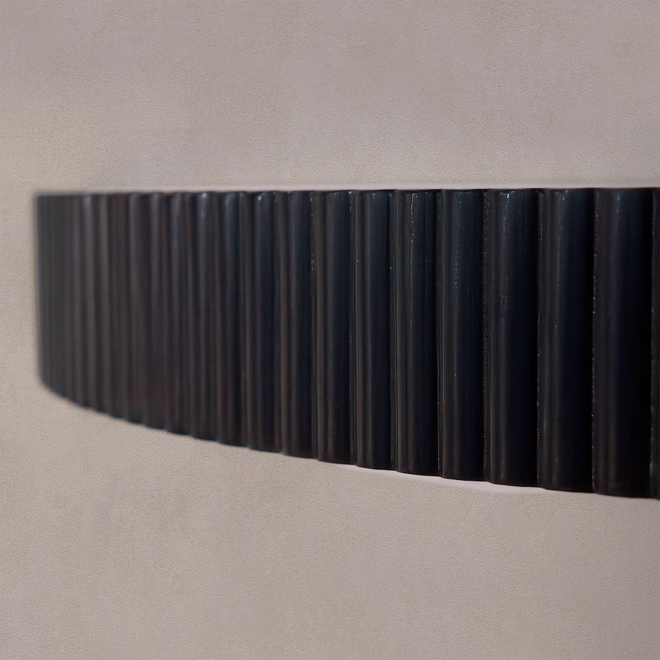 image 1 of OHS Ribbed Corner Shelf Wall Mounted Storage Space Saving Modern
