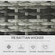 image 2 of 7 Seater Rattan Outdoor Furniture Set with Storage  - Grey
