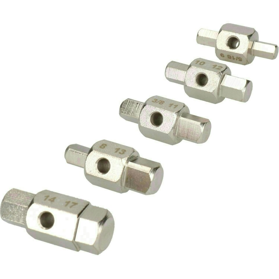 image 1 of 5pc 10 Sizes Drain Sump Plug Key Set For Gear Box Diffs Plugs Oil Change