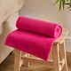 image 2 of OHS Soft Plush Polar Fleece Plain Throw Pink | Pink | Hot Pink - 200CMx240CM