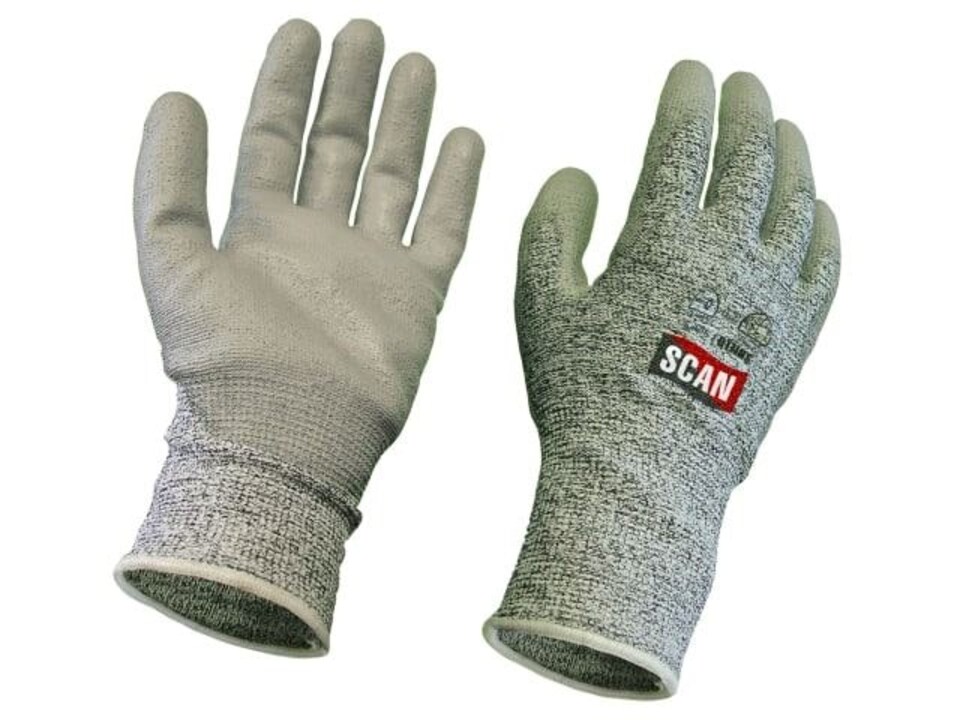 Grey PU Coated Cut 5 Gloves - M (Size 8) - SCAGLOCUT5M | Multi