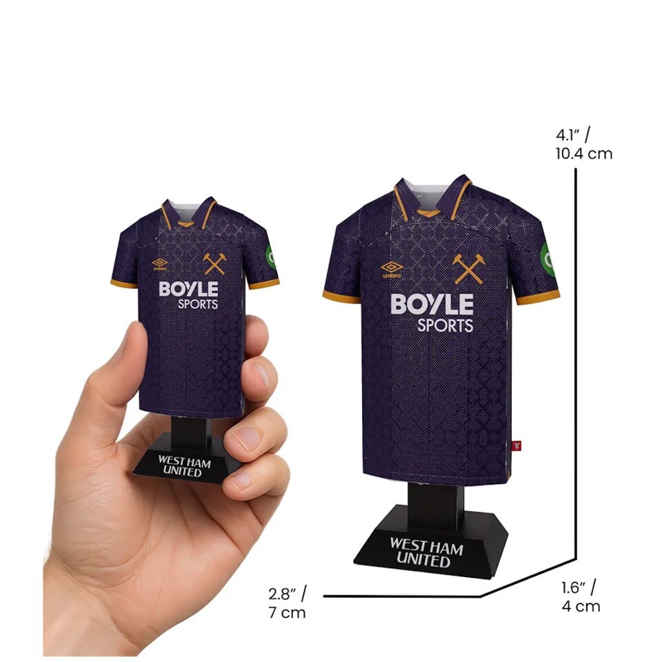 image 1 of RadStuff Metal Alloy Football Shirt - West Ham Third Kit 2025/26