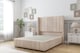 image 1 of Sloomy Hargrave Sand Naples Divan Bed Base No Drawers With 54 Inch Wingback Headboard & 12 Inch Matching Footboard | Cream | Sand | Double | 1