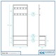 image 7 of Harbour Housewares Square Steel Coat Rack with Shoe Storage Bench - Coat Rack Coat Stand Hat Stand Clothing Rail Hooks S