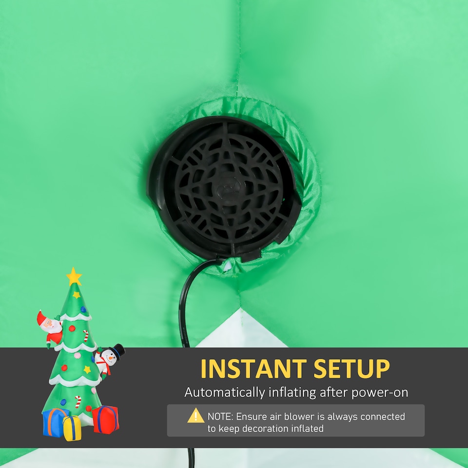 image 1 of HOMCOM 7FT Christmas Inflatable Tree LED Lighted for Indoor Outdoor Decoration