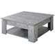 image 1 of HOMCOM 2 Tier Coffee Table Accent End Console Table Bottom Shelf Grey