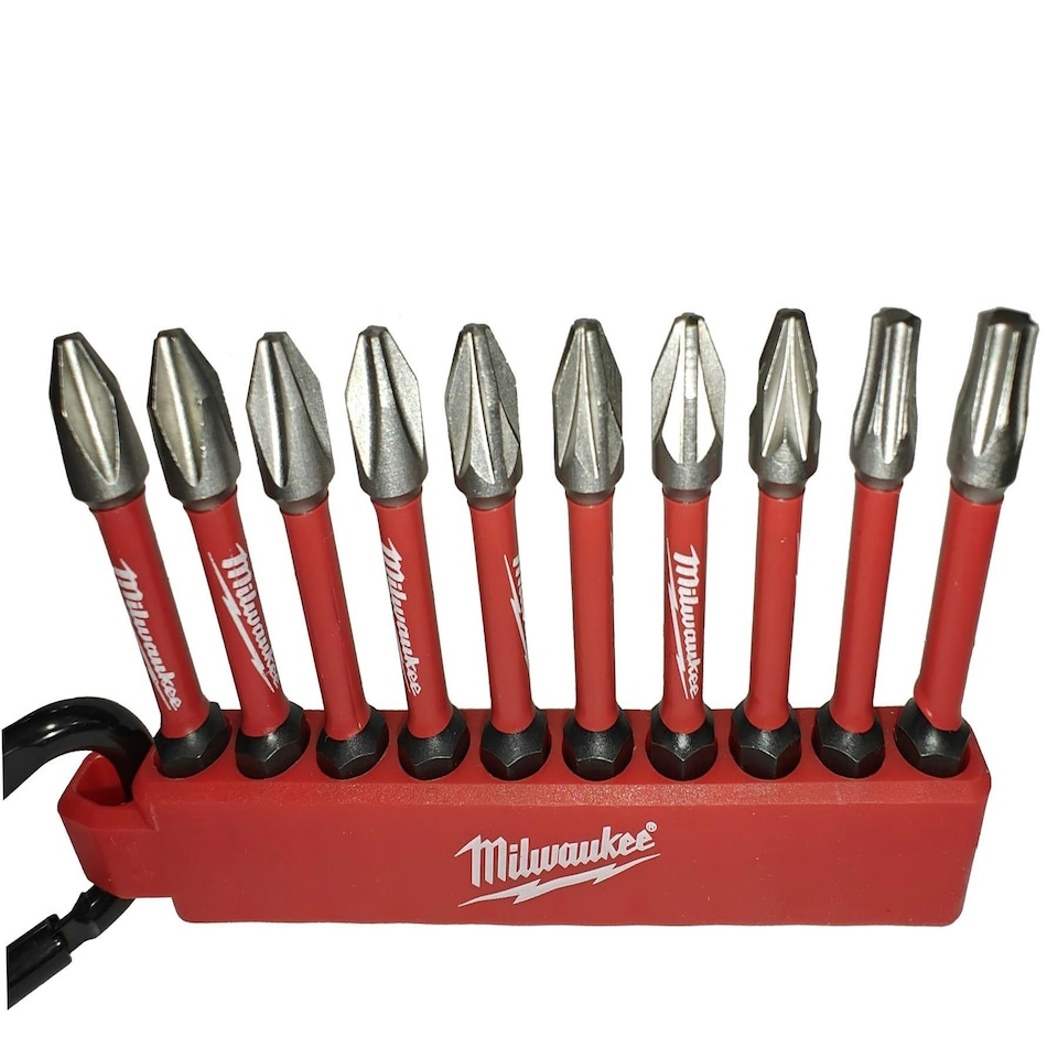 image 1 of Milwaukee - Shockwave Impact Duty Screwdriver Bit Carabiner Set 10 piece