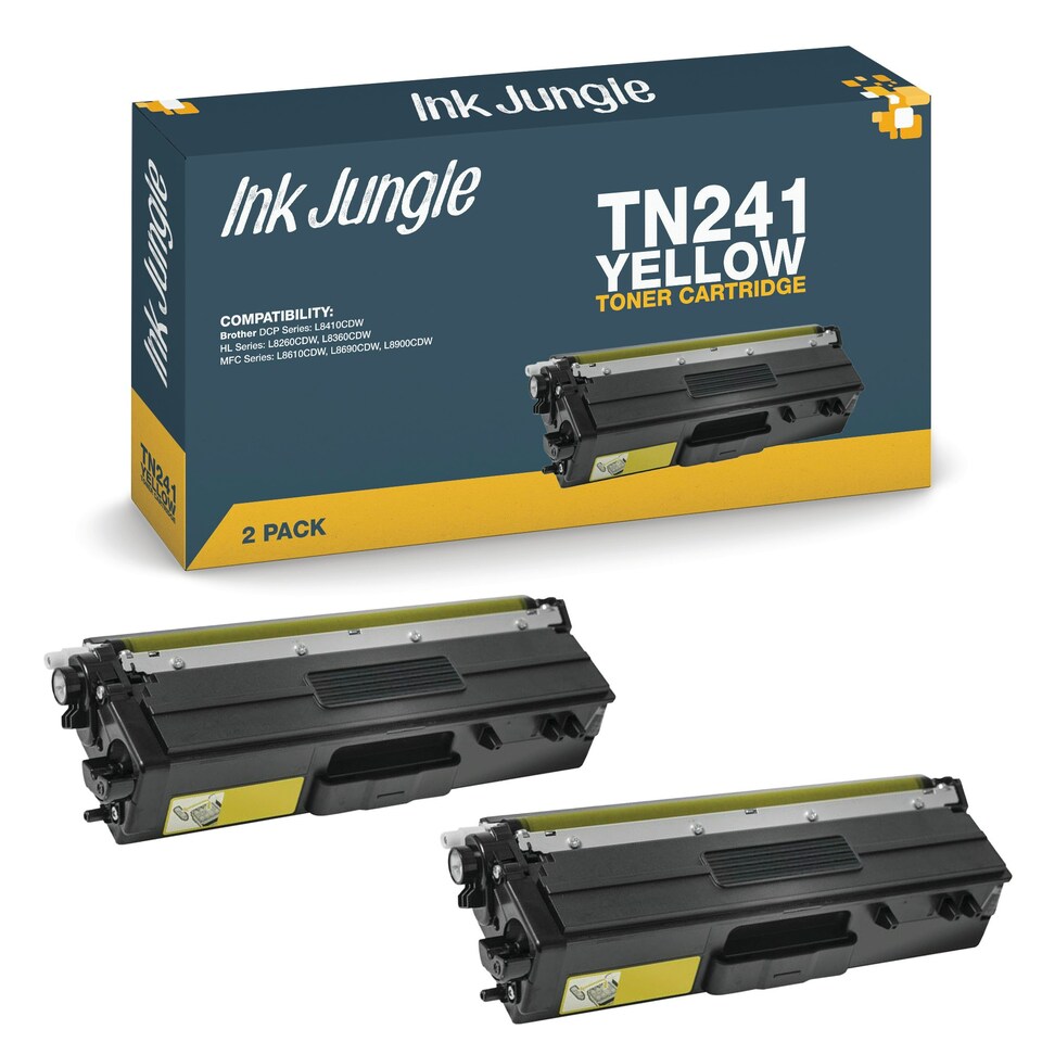image 1 of 2x Compatible Brother TN421 Yellow Toner Cartridges