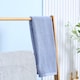 image 7 of kleankin Freestanding Natural Bamboo Towel Rack with 3 Towel Rails and 3 Storage Shelves, Space-Saving Foldable Towel Holder for Bathroom