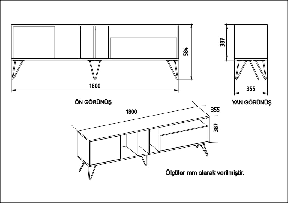image 1 of Decorotika Mistico TV Unit for TVs up to 80 inch