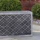 image 7 of 70cm Lazio Grey Plastic Pewter Effect Garden Patio Plant Pot Planter | Grey | Grey