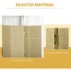 image 4 of HOMCOM 4 Panel Folding Room Dividers for Wall, Privacy Screen Panels, Brown Brown | 4 panels