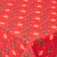 image 3 of Homescapes Red Reindeer 100% Cotton Christmas Tablecloth - 137 x 178 cm | Red | 137cm x 178cm (54" x 70")