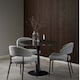 image 2 of Malta Ceramic Round Dining Table in Black 90x75cm