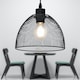 image 4 of Cassidy - Medium Black Mesh Easy Fit Metal Pendant Shade | Black | Medium | 1