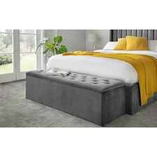 Deluxe Velvet Charcoal Blanket Box