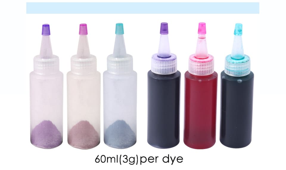 image 1 of Pack of 3 Colours Tie Dye Kit -Turquoise, Lime. Purple