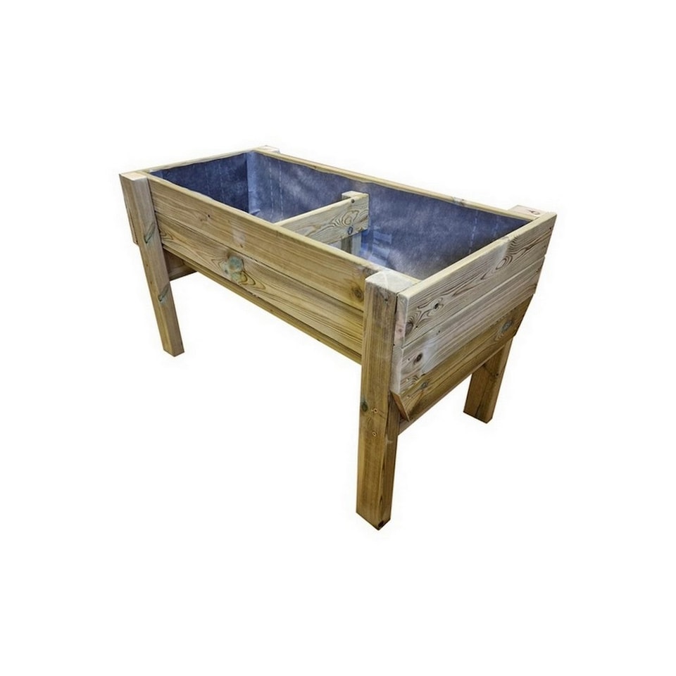 image 1 of Multi Pack of 2 - Raised Veg Trug Garden Planter - Scandinavian Redwood - L52 x W150 x H60 cm - Minimal Assembly Required | Brown