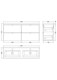 image 5 of Balterley Alrewas Contemporary 4 Drawer Wall Hung Vanity Unit with Basin, Anthracite Woodgrain, 1200mm