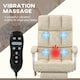 image 4 of Vinsetto Massage Office Chair with Footrest and Heat, Beige