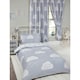 image 1 of Bedding & Beyond Happy Clouds Duvet Cover Set - Grey/White - Single Grey | Single