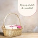 image 7 of Marco Paul Wicker Hamper Basket With Handle N/A