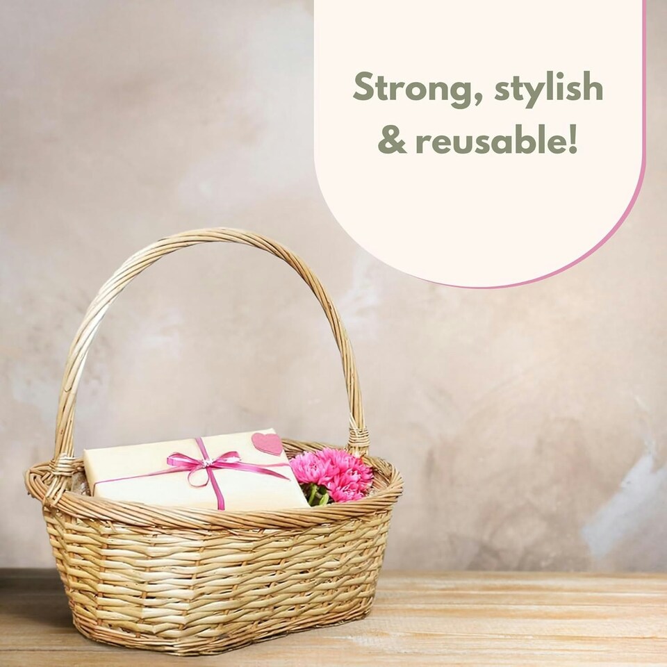 image 1 of Marco Paul Wicker Hamper Basket With Handle N/A