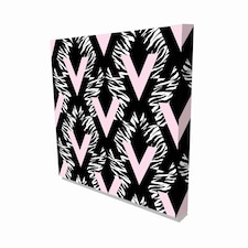 Trendy doodle grunge (Canvas Print) 116cm x 116cm