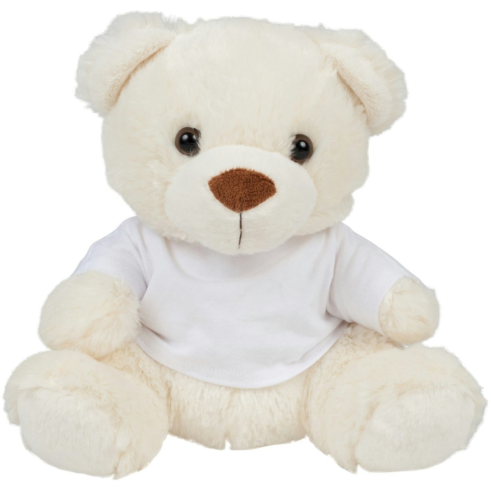 Mumbles Childrens/Kids Plush Teddy Bear In A T-Shirt - Cream - S