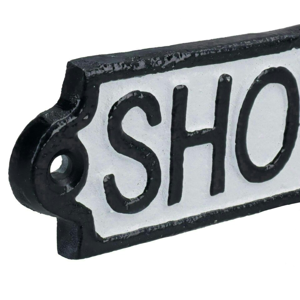 image 1 of Shower Cast Iron Sign Plaque Door Wall House Home Gate Post Bathroom Hotel