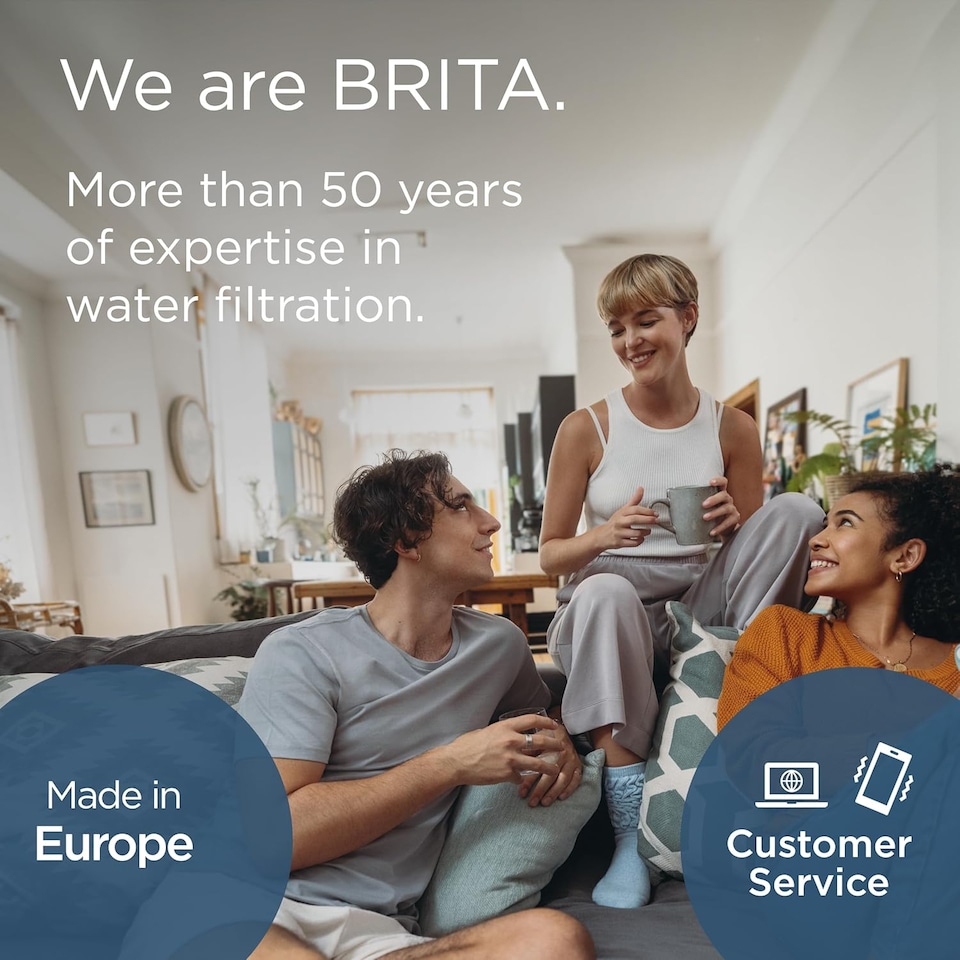 image 1 of BRITA Water Filter Jug Style Essential (2.4L) Stone Blue incl. 3x MAXTRA PRO Pure Performance Cartridges