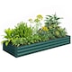 image 1 of Outsunny Galvanised Raised Garden Bed Metal Planter Box with Open Bottom, Green