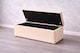image 2 of Cream Plush Ottoman Storage Box