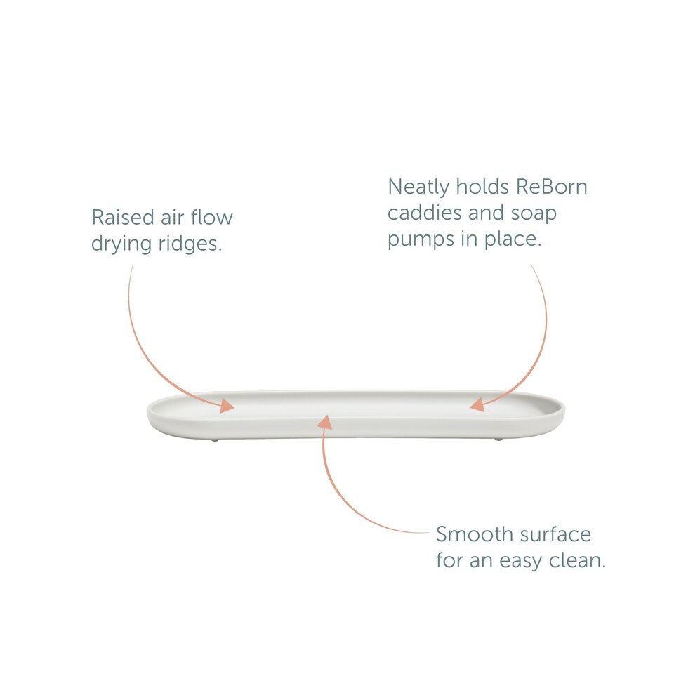 image 1 of ReBorn Recycled Bathroom Tray White