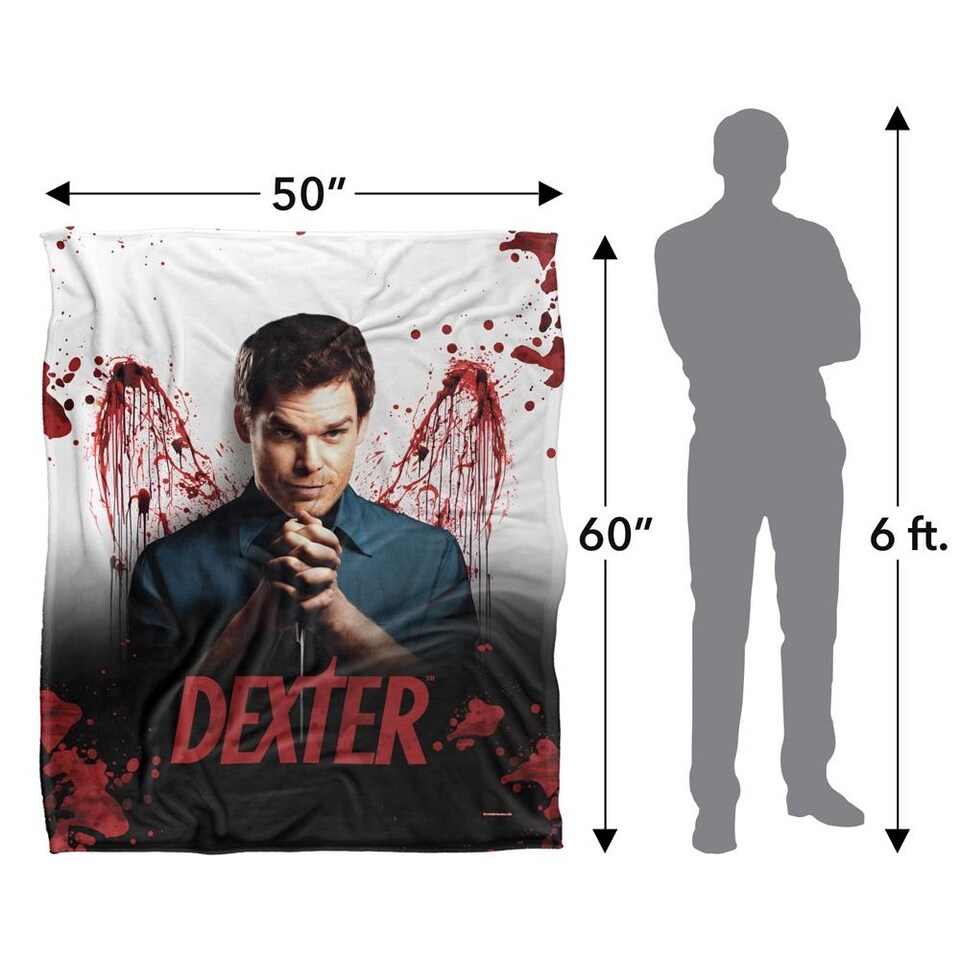 image 1 of Dexter Blood Never Lies Silky Supersoft Blanket | Multi | Multicoloured | 152cm x 127cm | 1
