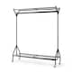 image 1 of House of Home Clothing Rail Heavy Duty Hanging Clothes Shoe Hat Rack Shelves With Wheels 4ft x 5ft | Black