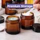 image 5 of Cosmetic Amber Glass Jar Set - UV Protection for Powder, Lotion and Cream