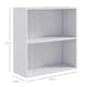 image 3 of HOMCOM Bookshelf Display Storage Shelf with 2 Compartments White