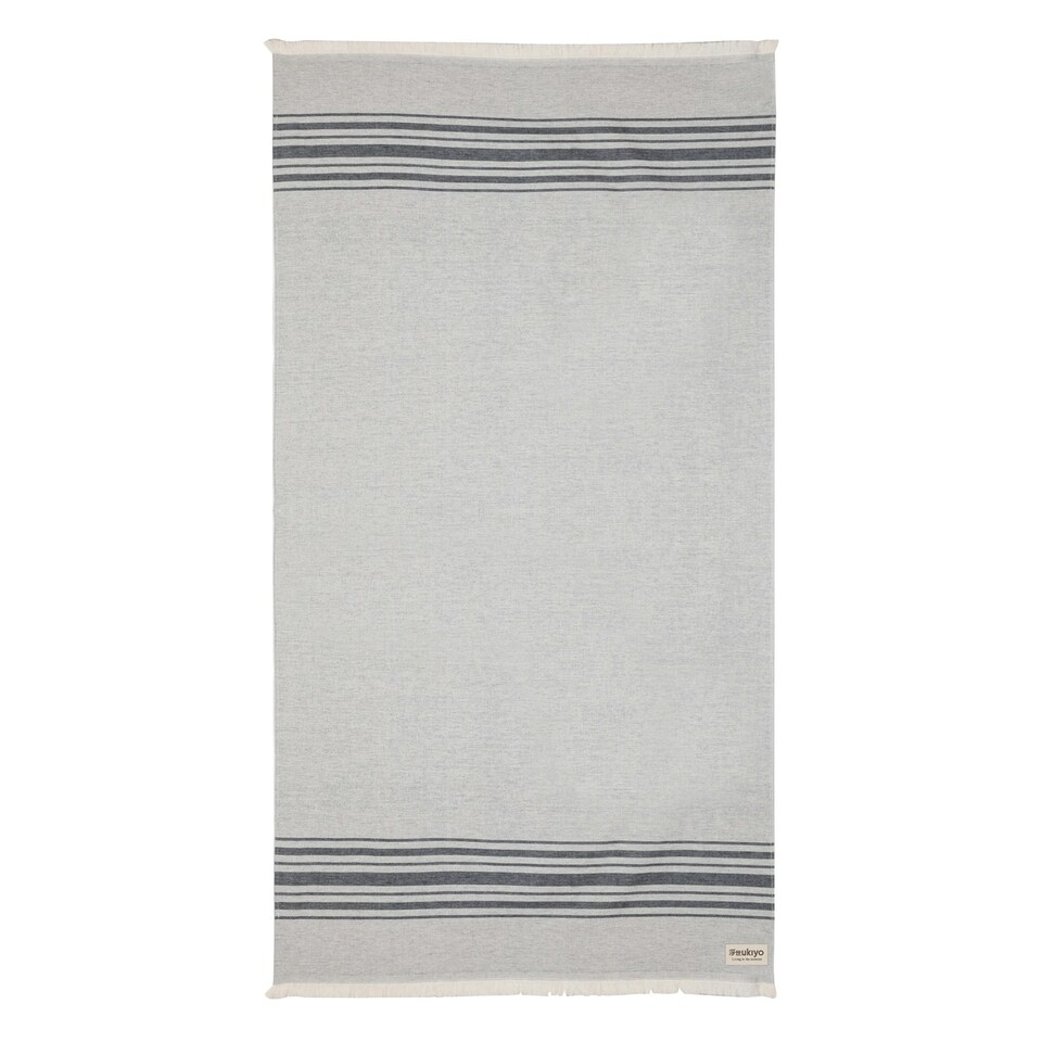 image 1 of Ukiyo Yumiko Aware Hammam Bath Towel - Black - One Size | Black | One size