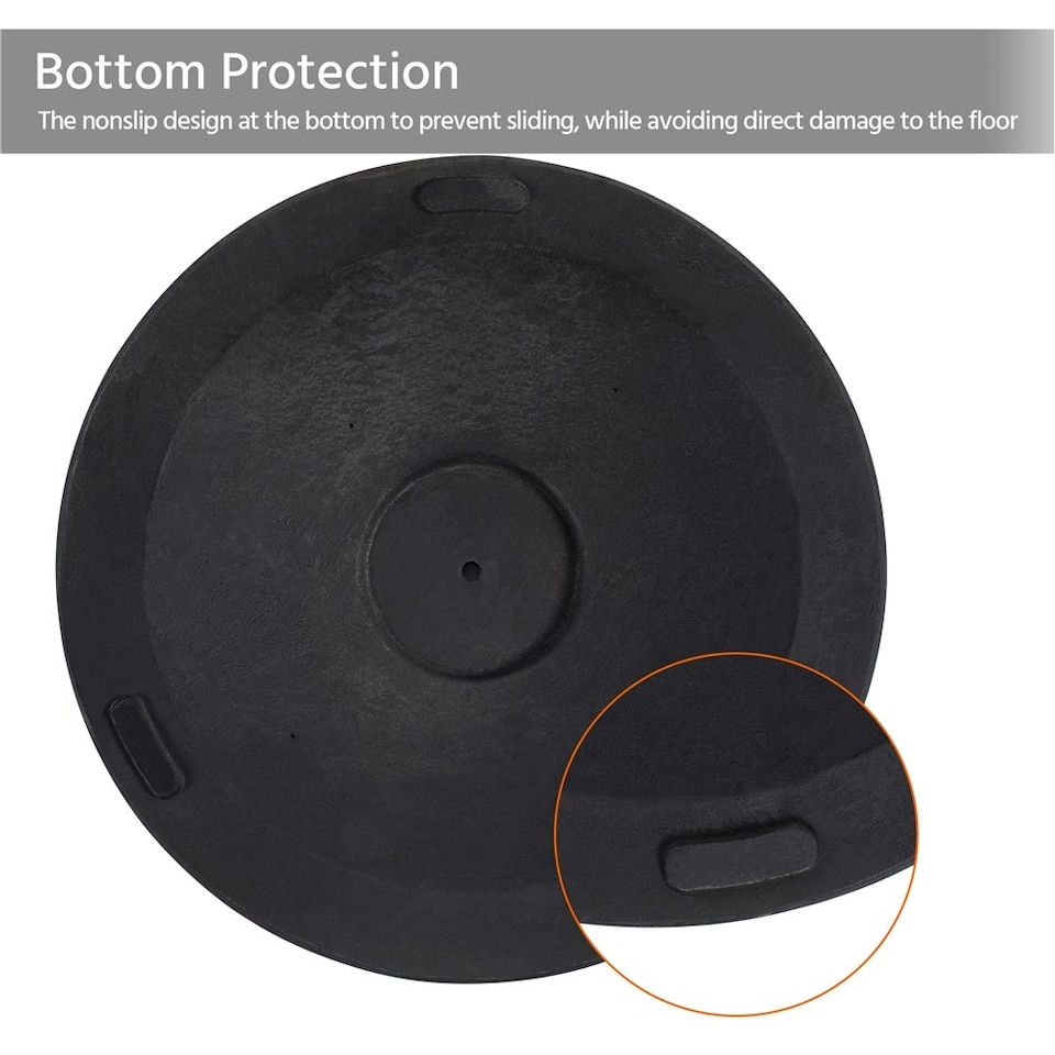 image 1 of Yaheetech 44.5 cm Outdoor Patio Heavy Duty Market Umbrella Base Stand Black