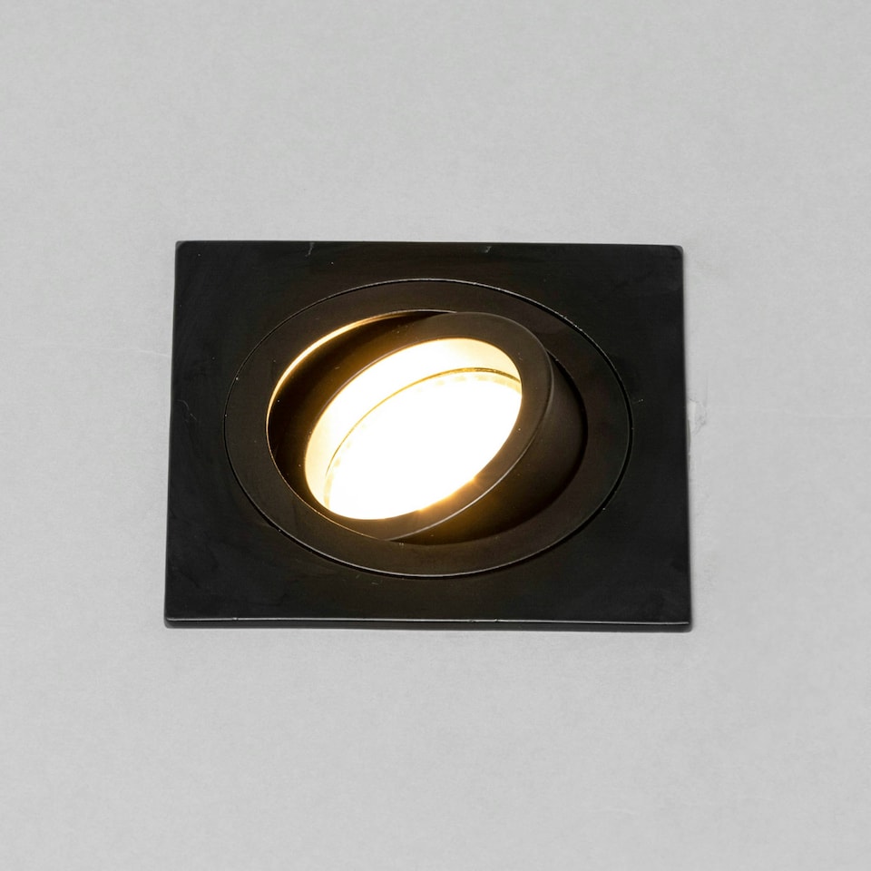 image 1 of BHS Faina 1 Light Adjustable Square Recessed Spotlight | Black | Black | 1