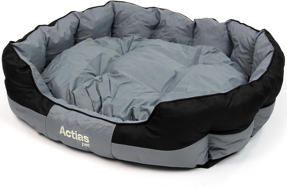 image 1 of Actiaspet Waterproof Pet Bed Reversible Cushion  Multiple Sizes (Grey/Black, Extra Large)