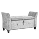image 10 of Vida Designs Seville Storage Ottoman Bedroom Hallway Chest Bench, Crushed Velvet Silver | Silver | Silver