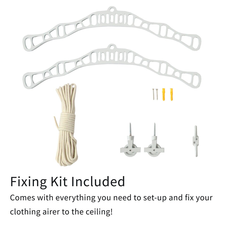 image 1 of Clothing Airer Ceiling Pulley - White - 2m