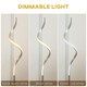 image 4 of HOMCOM Spiral Floor Lamp for Living Room with 3 Adjustable Brightness, Silver