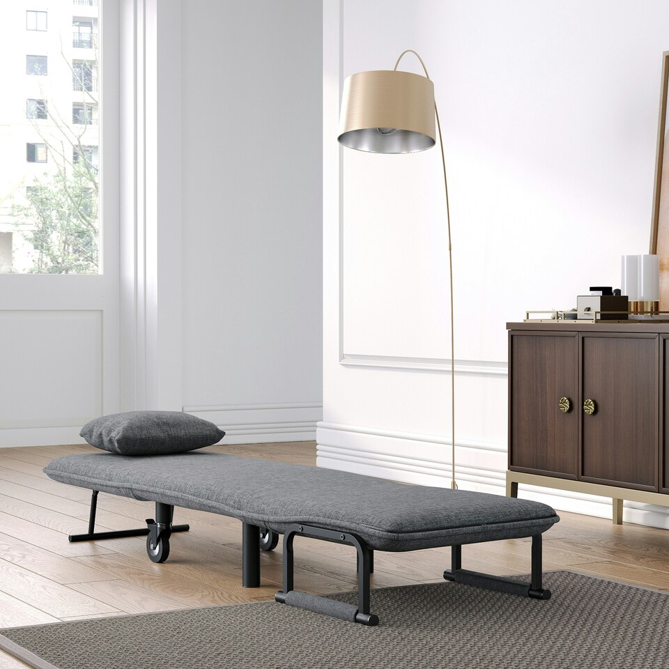 image 1 of Living and Home 3-in-1 Lounge and Sofa Bed with Pillow