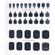 image 3 of Nail Sticker (black) - # The Milky Way Pedi - 36pcs Black