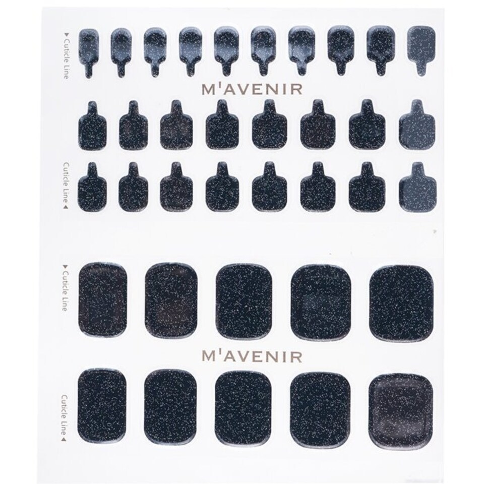 image 1 of Nail Sticker (black) - # The Milky Way Pedi - 36pcs Black