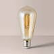 image 1 of ValueLights 3 Pack Filament E27 Amber Pear Light Bulbs | Clear